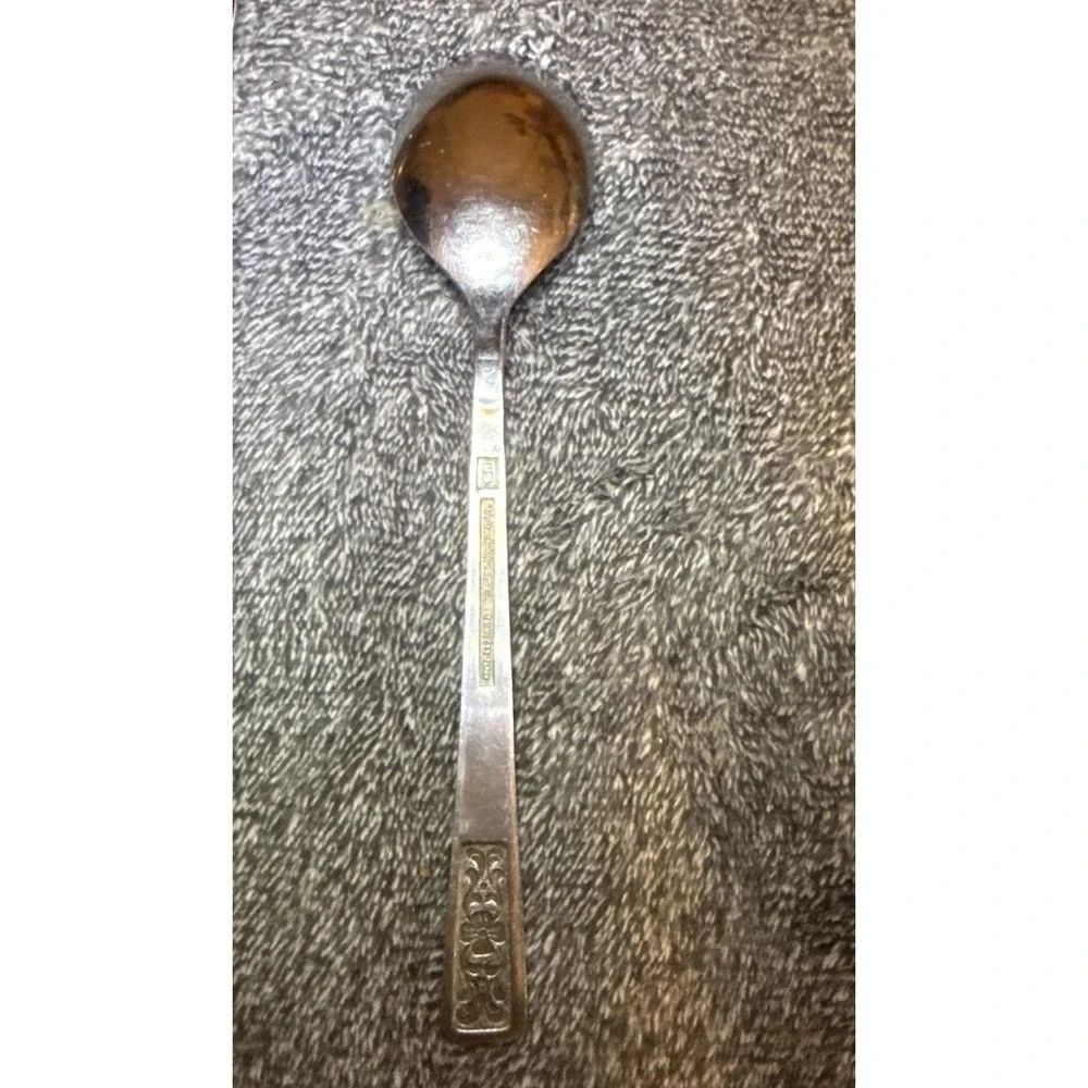 Set Of Vintage United Silver Co.‎ Stainless Oval Soup Spoons Cassandra Japan